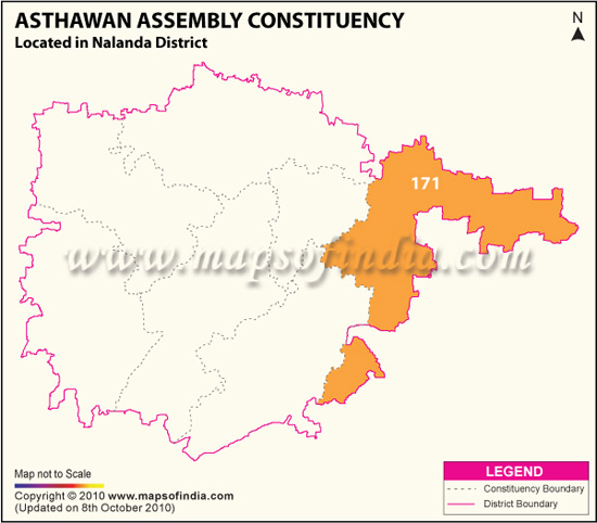 Assembly Constituency Map of Asthawan
