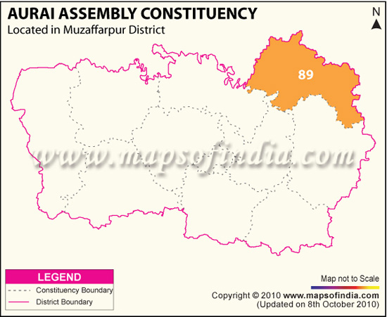 Assembly Constituency Map of Aurai