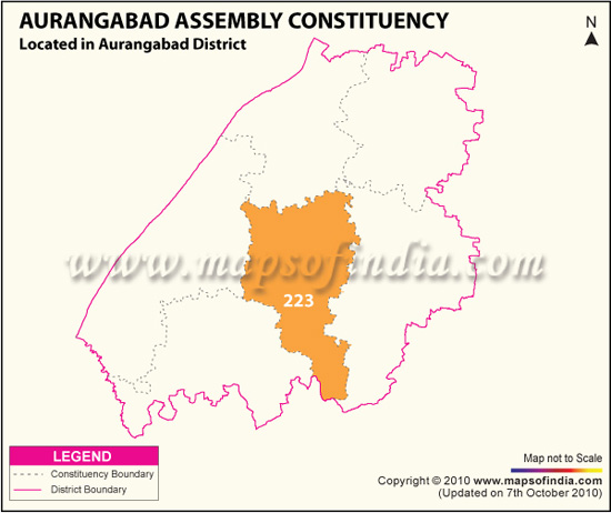 Assembly Constituency Map of Aurangabad
