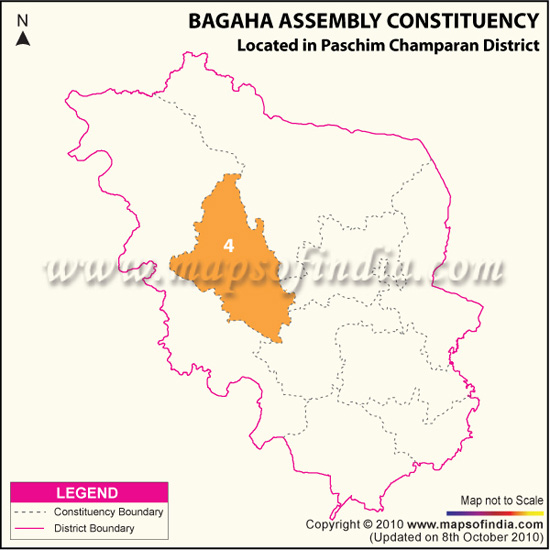 Assembly Constituency Map of Bagaha