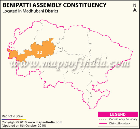 Assembly Constituency Map of Benipatti