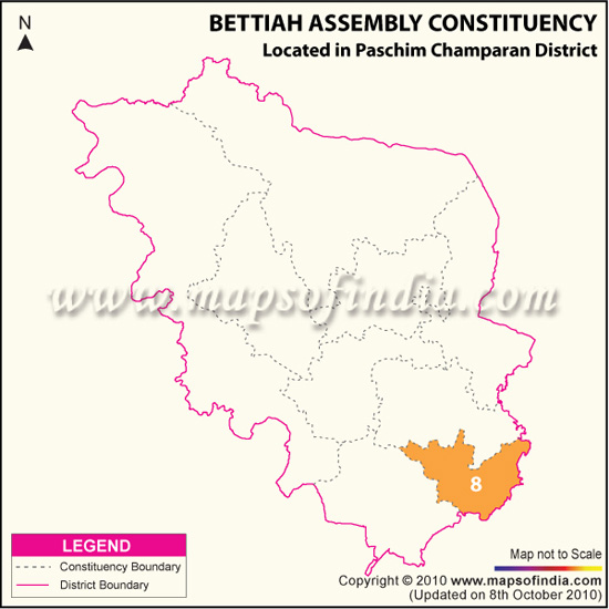 Assembly Constituency Map of Bettiah