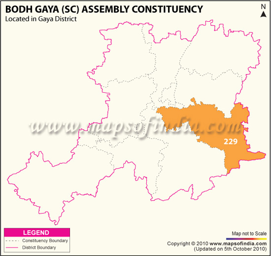 Assembly Constituency Map of Bodh Gaya (SC)