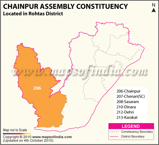 Assembly Constituency Map of Chainpur