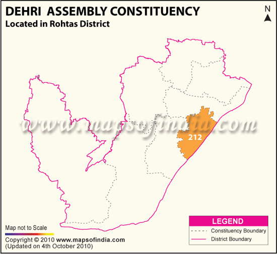 Assembly Constituency Map of Dehri