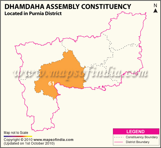 Assembly Constituency Map of Dhamdaha