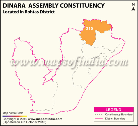 Assembly Constituency Map of Dinara