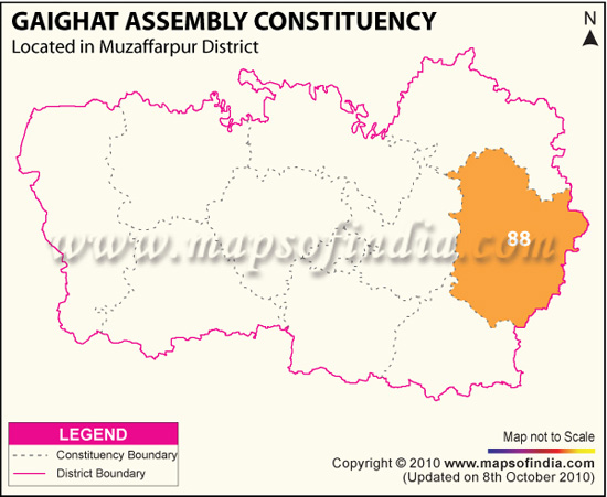 Assembly Constituency Map of Gaighat