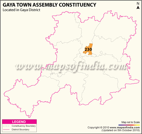 Assembly Constituency Map of Gaya Town