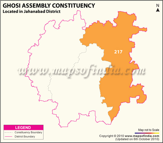 Assembly Constituency Map of Ghosi