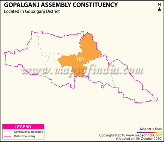 Assembly Constituency Map of Gopalganj