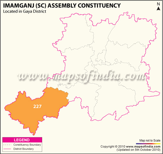 Assembly Constituency Map of Imamganj (SC)
