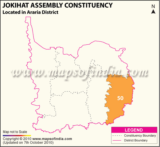 Assembly Constituency Map of Jokihat