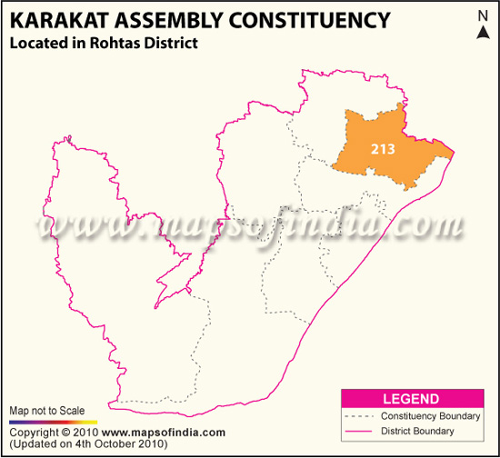 Assembly Constituency Map of Karakat