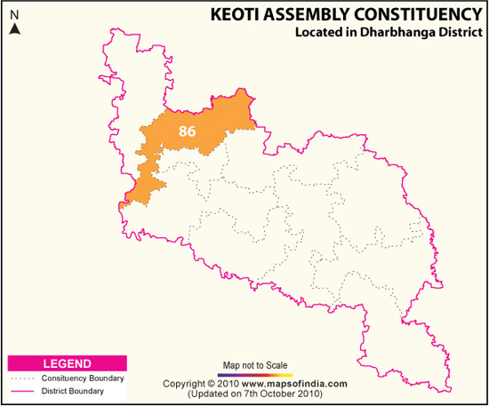 Assembly Constituency Map of Keoti