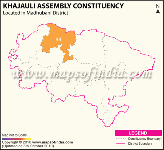 Assembly Constituency Map of Khajauli