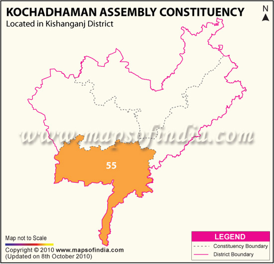 Assembly Constituency Map of Kochadhaman