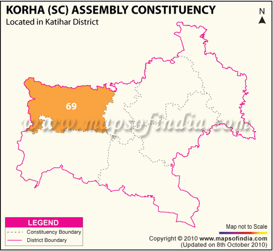 Assembly Constituency Map of Korha (SC)