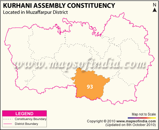 Assembly Constituency Map of Kurhani