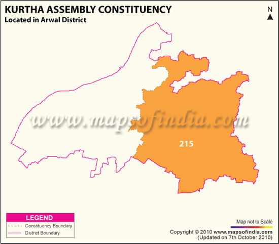 Assembly Constituency Map of Kurtha