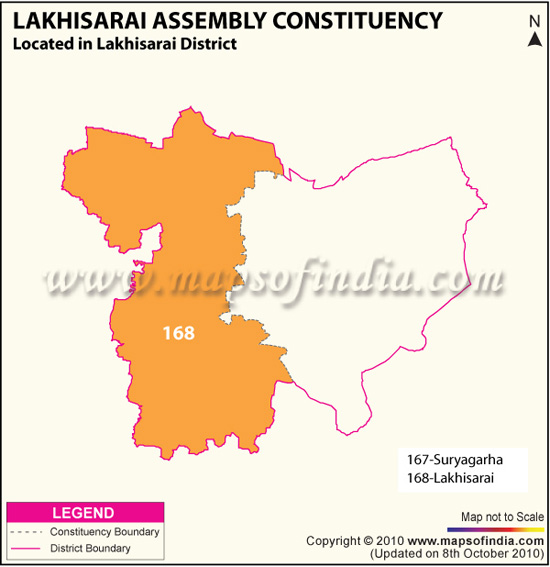 Assembly Constituency Map of Lakhisarai