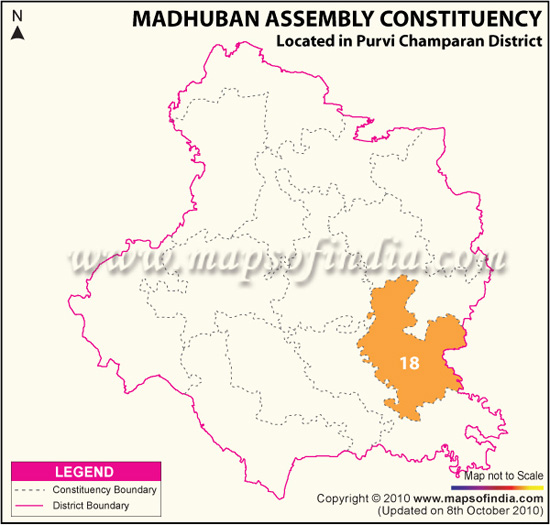Assembly Constituency Map of Madhuban