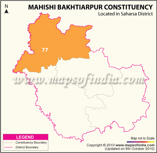 Assembly Constituency Map of Mahishi