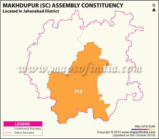 Assembly Constituency Map of Makhdumpur (SC)