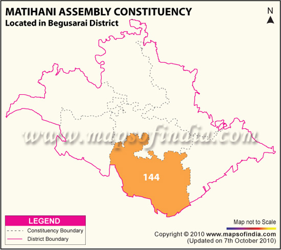 Assembly Constituency Map of Matihani
