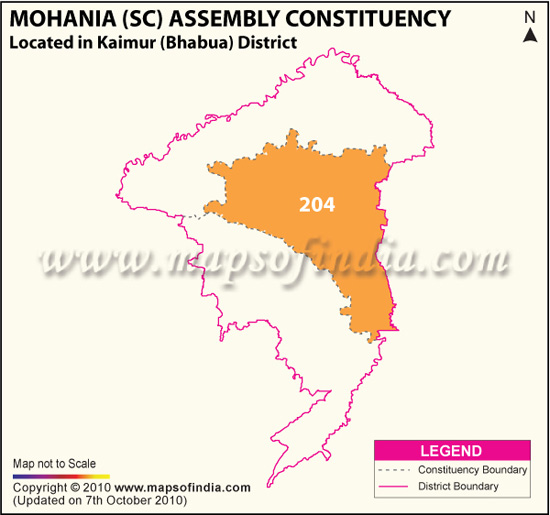 Assembly Constituency Map of Mohania (SC)