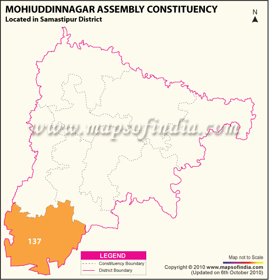 Assembly Constituency Map of Mohiuddinnagar