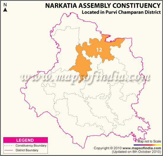 Assembly Constituency Map of Narkatia