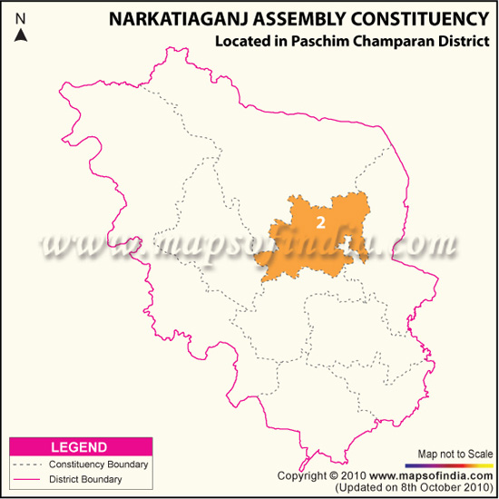 Assembly Constituency Map of Narkatiaganj