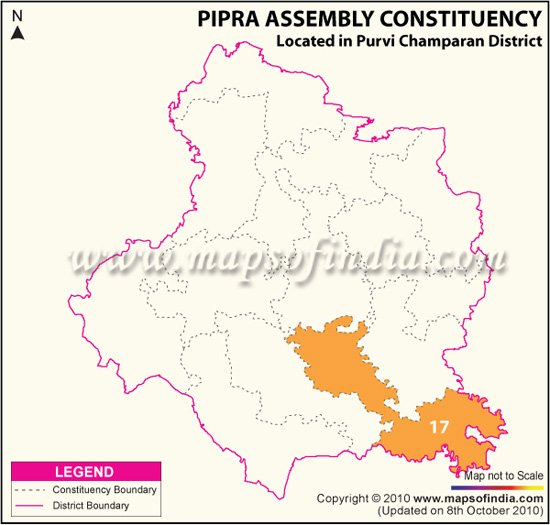 Assembly Constituency Map of Pipra