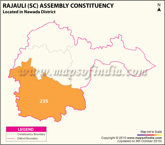 Assembly Constituency Map of Rajauli (SC)