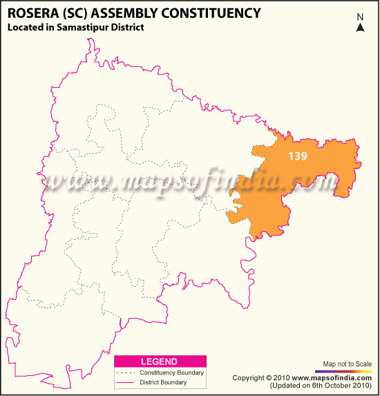 Assembly Constituency Map of Rosera (SC)