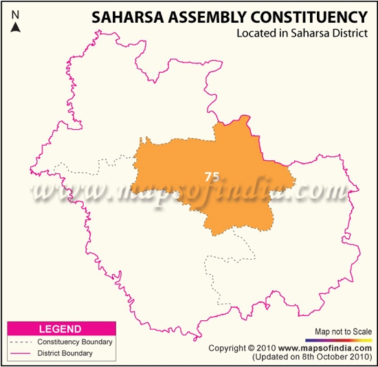 Assembly Constituency Map of Saharsa