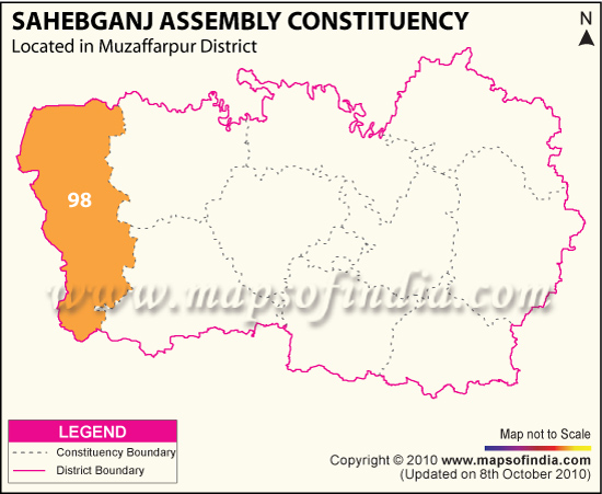 Assembly Constituency Map of Sahebgan