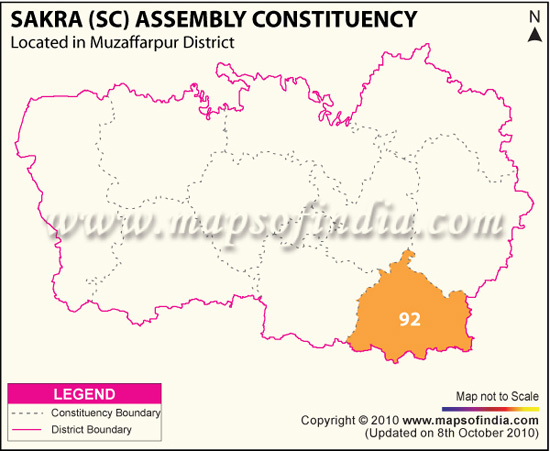 Assembly Constituency Map of Sakra (SC)