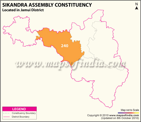 Assembly Constituency Map of Sikandra (SC)