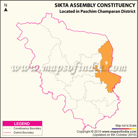 Assembly Constituency Map of Sikta
