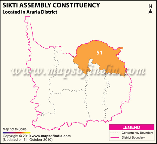 Assembly Constituency Map of Sikti