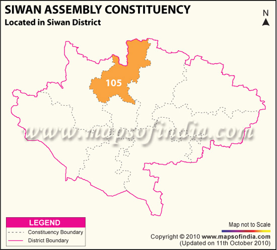 Assembly Constituency Map of Siwan