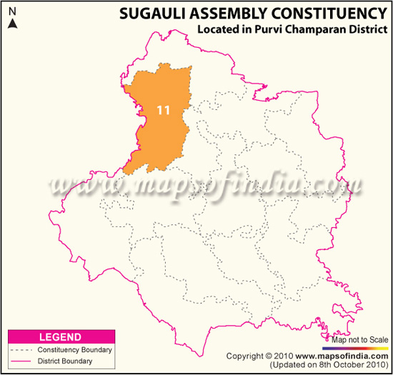 Assembly Constituency Map of Sugauli