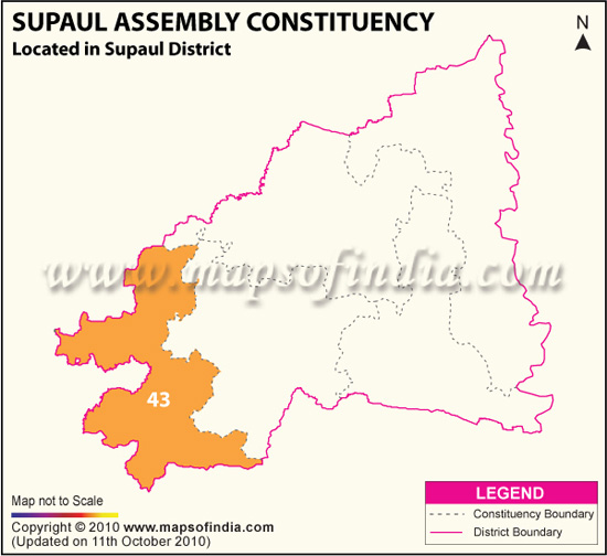 Assembly Constituency Map of Supaul