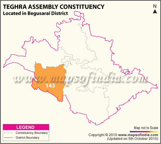 Assembly Constituency Map of Teghra
