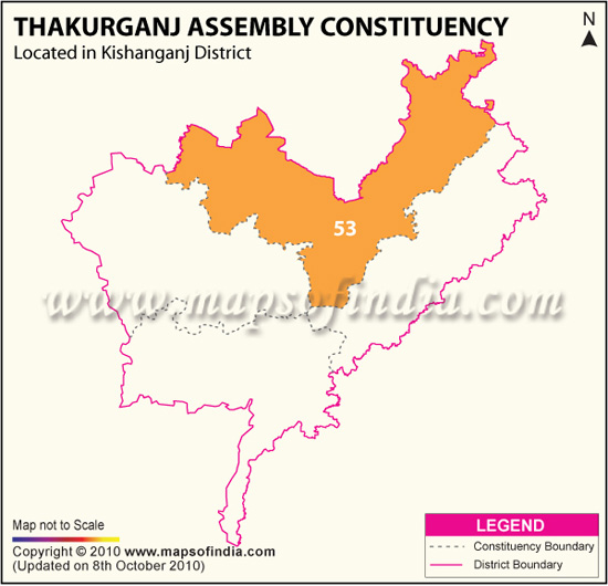 Assembly Constituency Map of Thakurganj