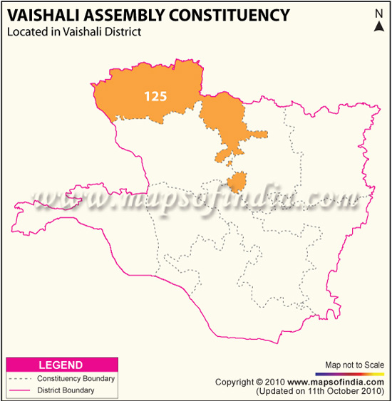 Assembly Constituency Map of Vaishali