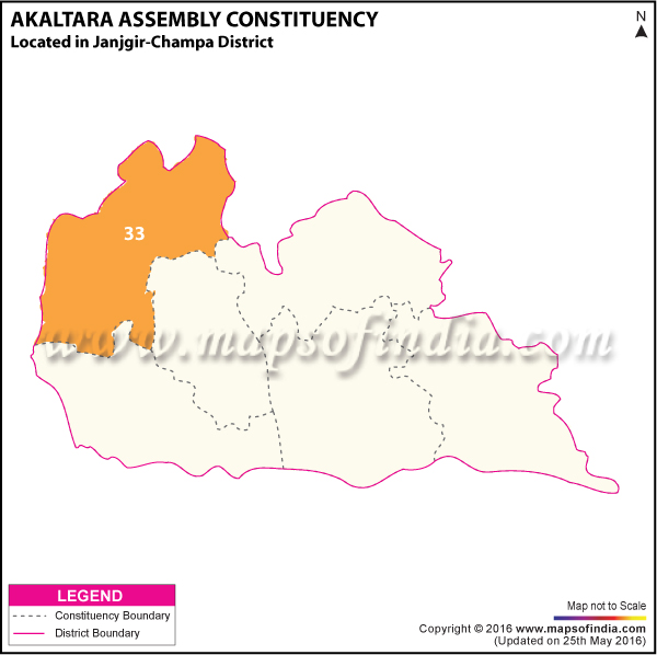 Map of Akaltara Assembly Constituency