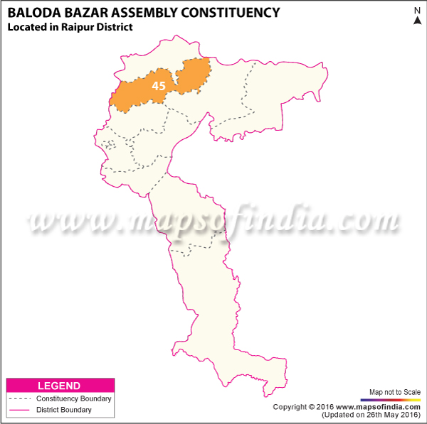 Map of Baloda Bazar Assembly Constituency